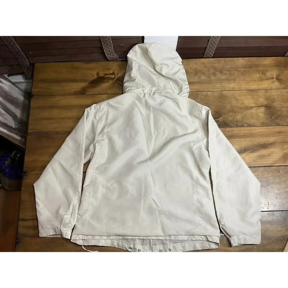 Men's Vintage TIMBERLAND Performance Waterproof Jacket Coat Beige Small/Medium - Picture 9 of 10